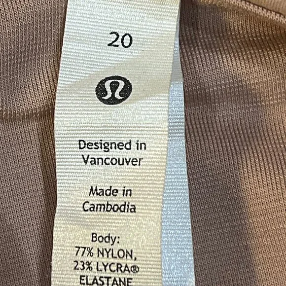 Lululemon Wunder Train Cropped Tank Top Racerback B/C Cup Workout Pullover Sz 20 - Picture 10 of 10